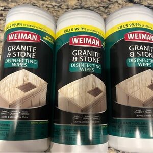 Weimann Granite & Stone Disinfecting Wipes - Green and White